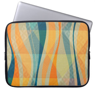 Colourful Abstract Stripes pattern Laptop Sleeve