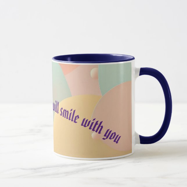 Colourful Abstract Stylish Custom Mug (Right)