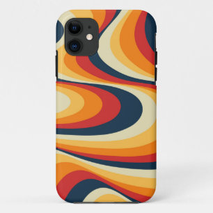 Colourful abstract swirl design iPhone 11 case