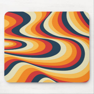 Colourful abstract swirl design mouse mat