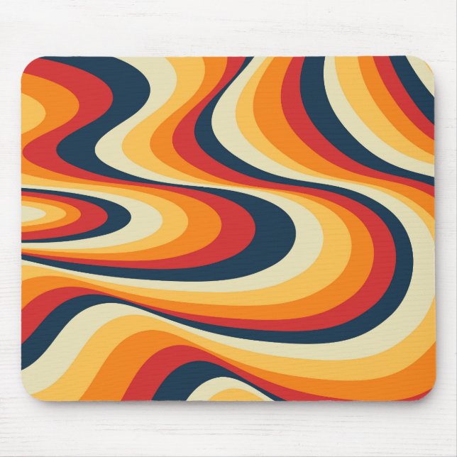 Colourful abstract swirl design mouse mat (Front)