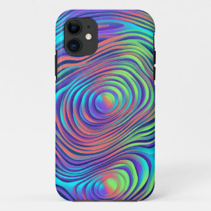 Colourful Abstract Swirl Pattern iPhone 11 Case