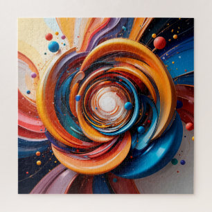 Colourful Abstract Swirling Design Jigsaw Puzzle