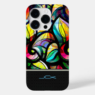Colourful Abstract Swirls Stained Glass Look Case-Mate iPhone 14 Pro Case