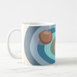 Colourful Abstract Swirls with Relaxation Stones Coffee Mug