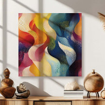 Colourful Abstract Swirly Ribbons