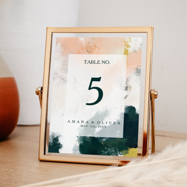 Colourful Abstract Table Number (Creator Uploaded)