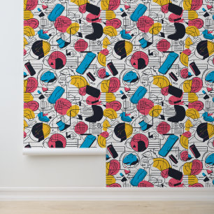 Colourful Abstract Technology Pattern Wallpaper