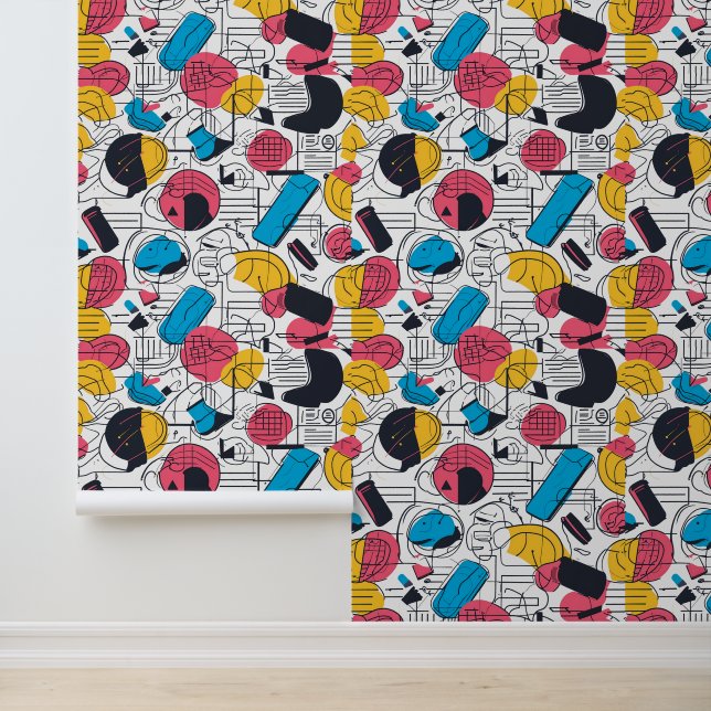 Colourful Abstract Technology Pattern Wallpaper (Application)