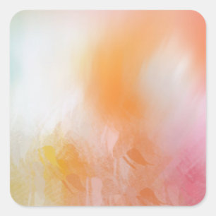 Colourful Abstract Template Pink Red Yellow Blue Square Sticker