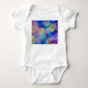 Colourful Abstract: Textured Oil Painting. Baby Bodysuit