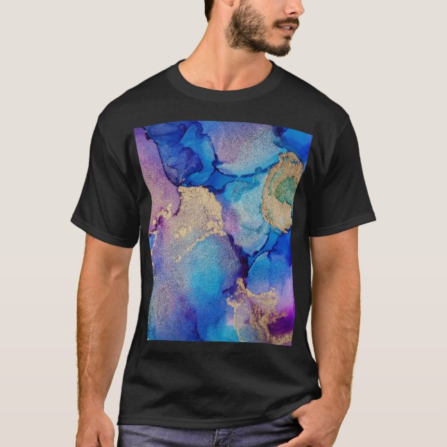 Colourful Abstract: Textured Oil Painting. T-Shirt (Front)