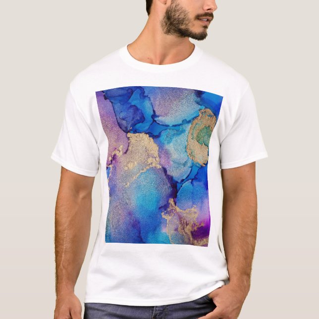 Colourful Abstract: Textured Oil Painting. T-Shirt (Front)