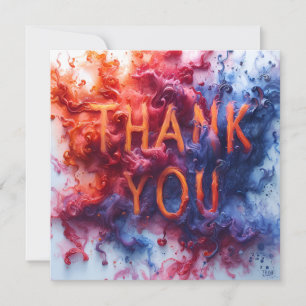 Colourful abstract  thank you card