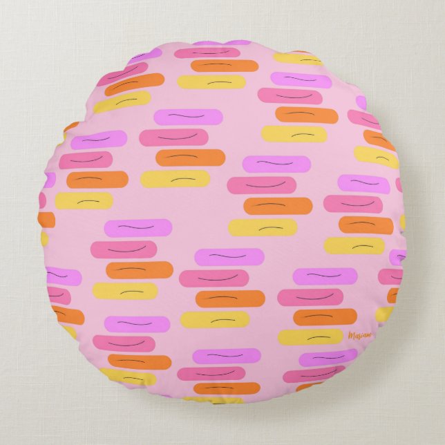 Colourful Abstract Throw Pillow (Front)