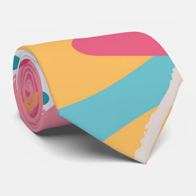 Colourful Abstract Tie (Rolled)
