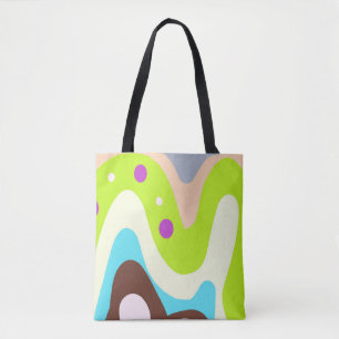 Colourful abstract tote bag