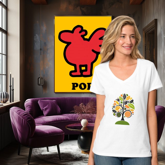 Colourful Abstract Tree Art Design T-Shirt (Creator Uploaded)