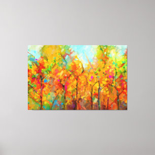 Colourful Abstract Trees Of The Forest Canvas Prin