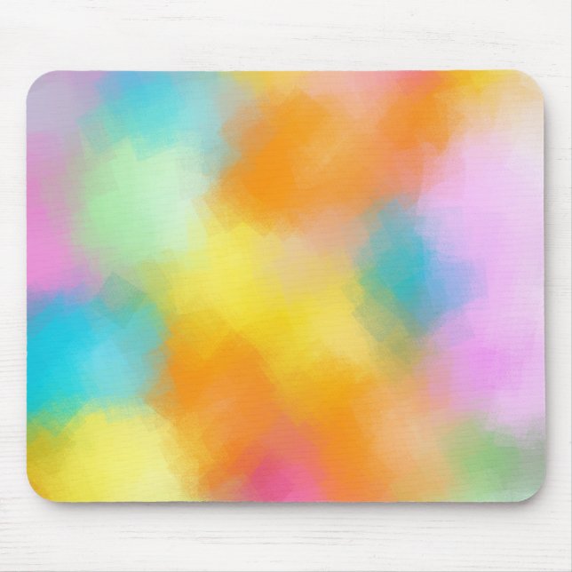 Colourful Abstract Trendy Modern Custom Template Mouse Mat (Front)