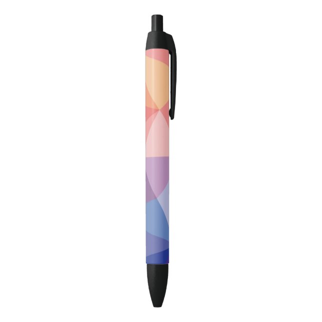 Colourful Abstract Triangle Pattern Black Ink Pen (Bottom (Vertical))