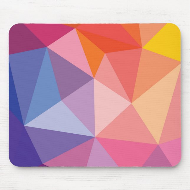 Colourful Abstract Triangle Pattern Mouse Mat (Front)