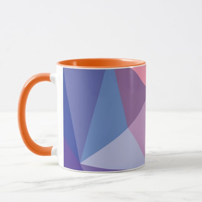 Colourful Abstract Triangle Pattern Mug (Left)