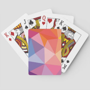 Colourful Abstract Triangle Pattern Playing Cards