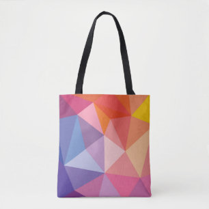 Colourful Abstract Triangle Pattern Tote Bag