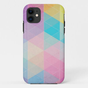 Colourful abstract triangles background iPhone 11 case