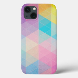 Colourful abstract triangles background iPhone 13 case