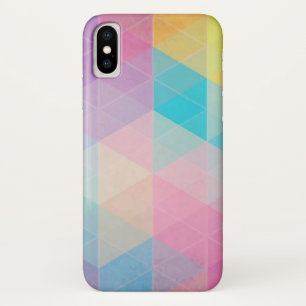 Colourful abstract triangles background iPhone x case