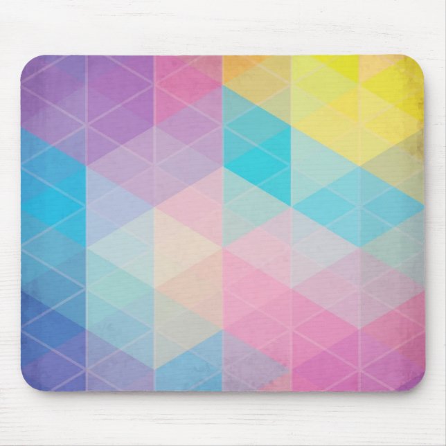 Colourful abstract triangles background mouse mat (Front)