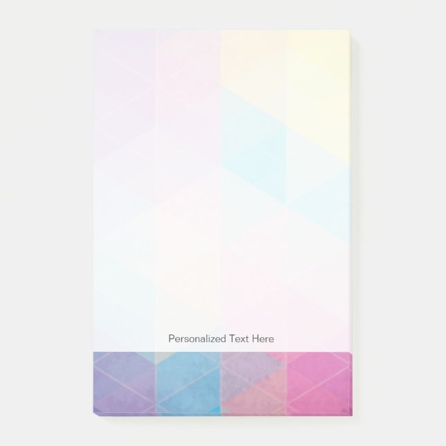 Colourful abstract triangles background post-it notes (Front)