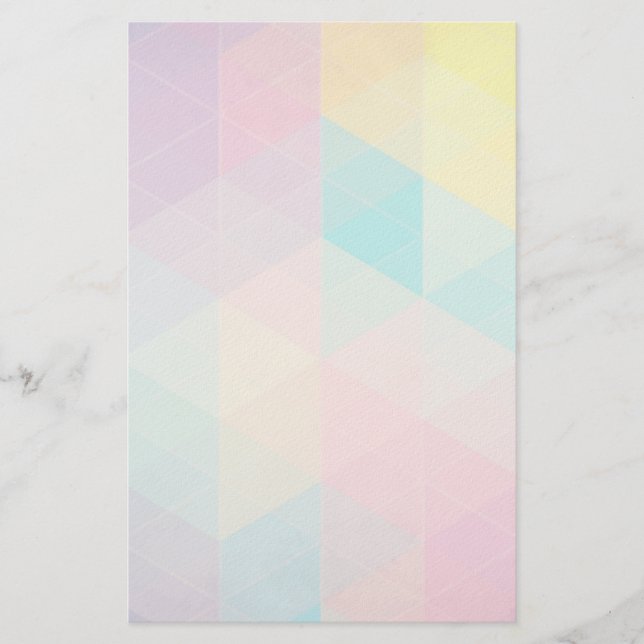 Colourful abstract triangles background stationery (Front)