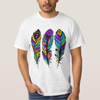 Colourful Abstract Tribal Feathers Illustration