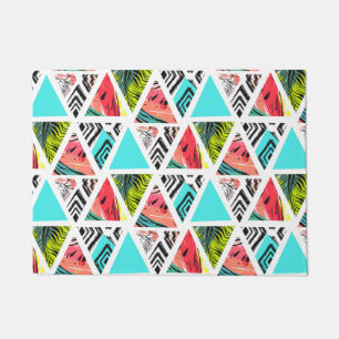 Colourful Abstract Tropical Pattern Doormat