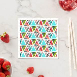 Colourful Abstract Tropical Pattern Napkin