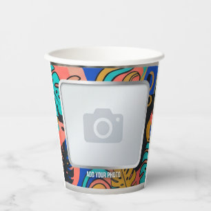 Colourful Abstract Tropical Photo Coffee Sleeve Paper Cups
