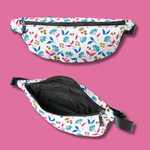 Colourful abstract tulip floral bum bags