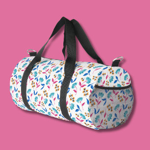 Colourful abstract tulip floral duffle bag