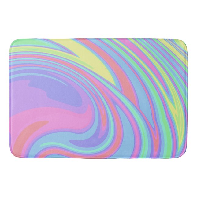 Colourful  Abstract Unicorn Bath Mat (Front)