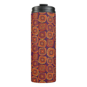 Colourful abstract, vintage seamless pattern. thermal tumbler