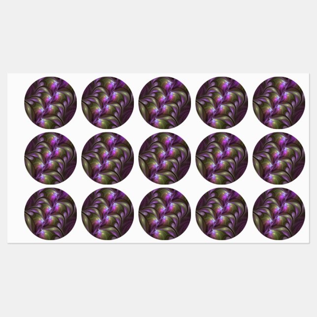 Colourful Abstract Violet Purple Khaki Fractal Art (Sheet)