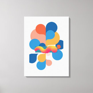 Colourful Abstract Wall Art, Modern Geometric Art Canvas Print