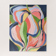 Colourful Abstract Watercolor Art Jigsaw Puzzle