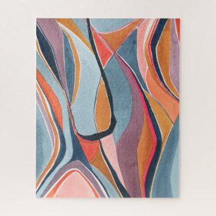 Colourful Abstract Watercolor Art Jigsaw Puzzle