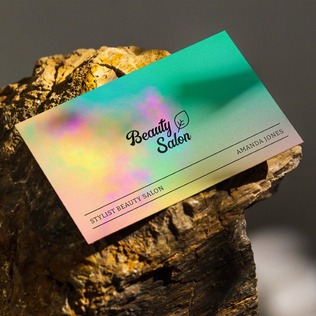 Colourful Abstract Watercolor Hair Beauty Salon Business Card (Colourful Abstract Watercolor Hair Beauty Salon Business Card)