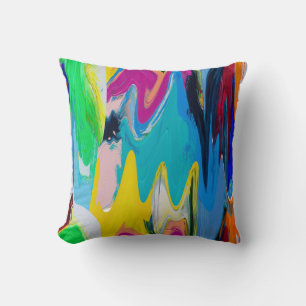 Colourful abstract, watercolor motion blur. cushion