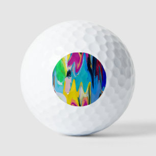 Colourful abstract, watercolor motion blur. golf balls
